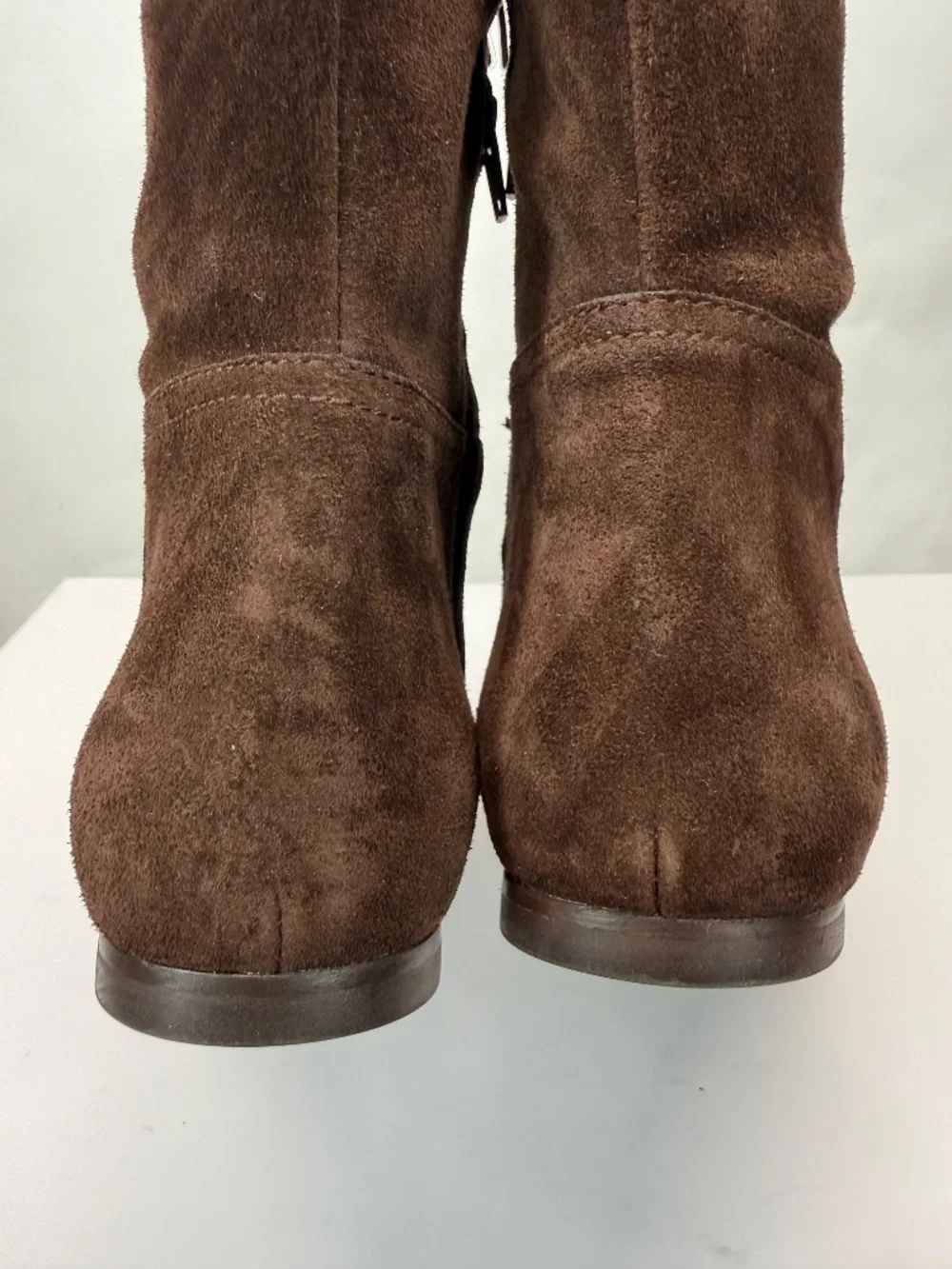 New Polo Ralph Lauren Fringe-Trim Suede Boot Knee High Sz 7